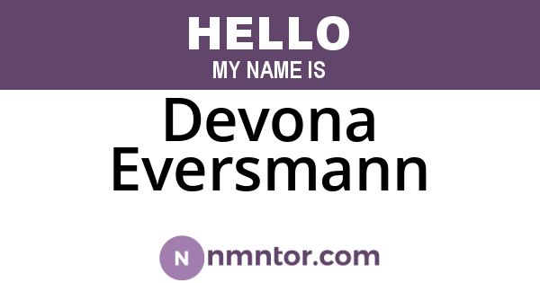 Devona Eversmann