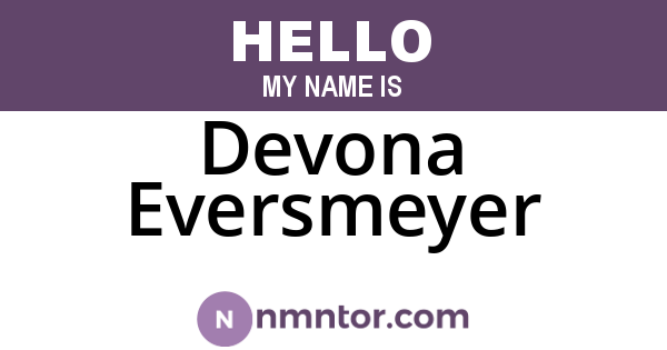 Devona Eversmeyer