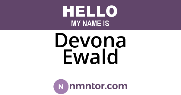 Devona Ewald
