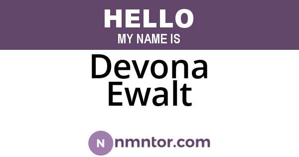 Devona Ewalt