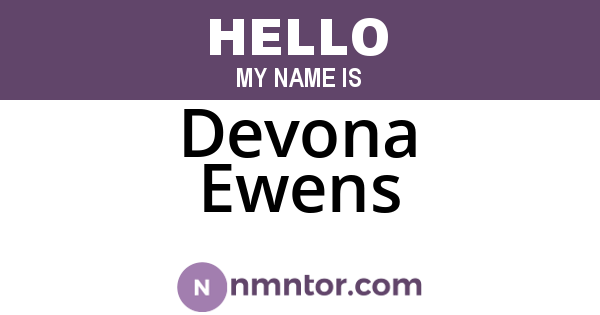 Devona Ewens