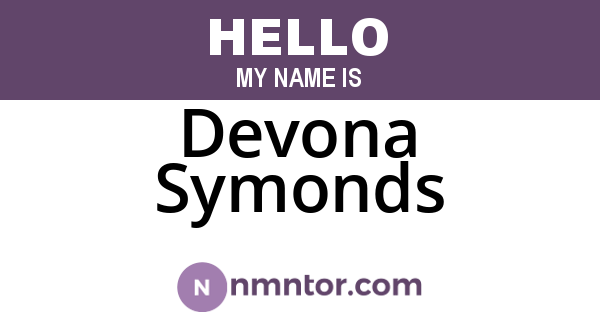Devona Symonds