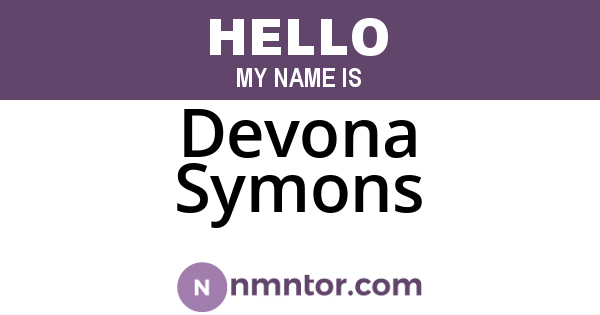 Devona Symons