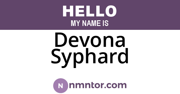 Devona Syphard