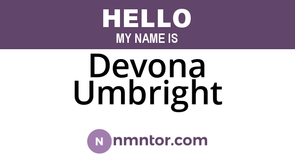 Devona Umbright