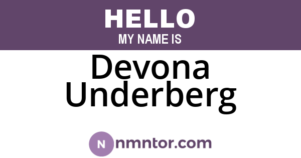 Devona Underberg