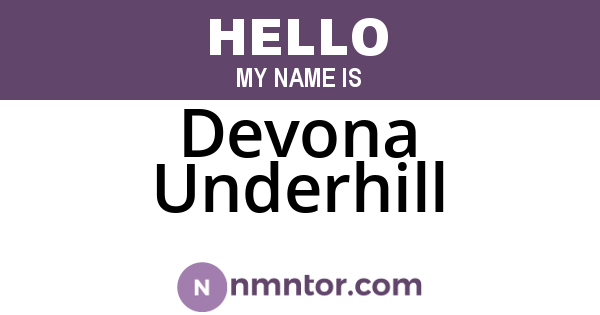 Devona Underhill