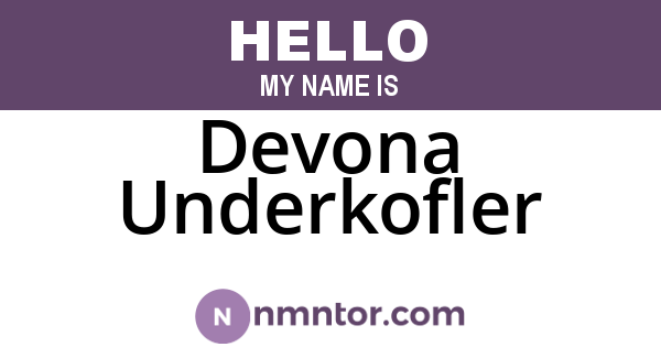 Devona Underkofler