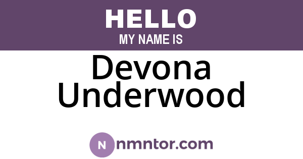 Devona Underwood