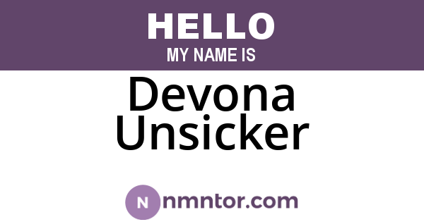 Devona Unsicker