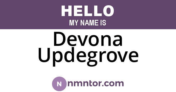 Devona Updegrove