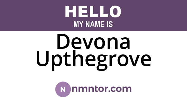 Devona Upthegrove