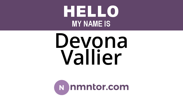 Devona Vallier