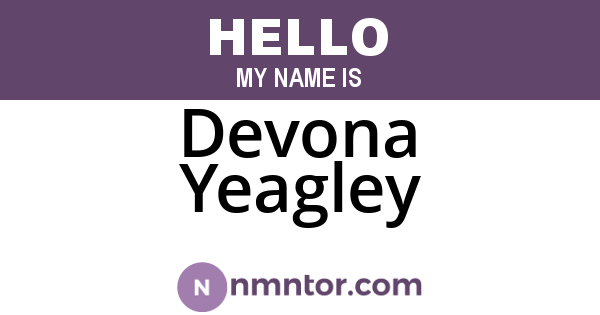 Devona Yeagley