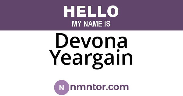 Devona Yeargain