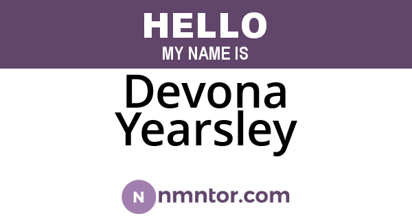 Devona Yearsley