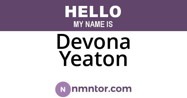 Devona Yeaton