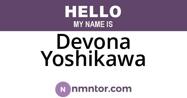Devona Yoshikawa