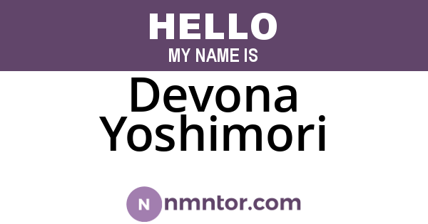 Devona Yoshimori