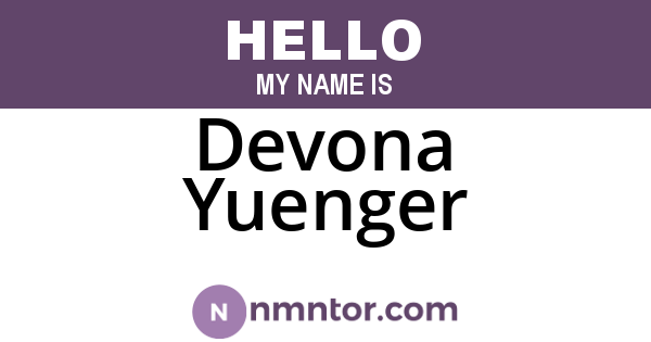 Devona Yuenger