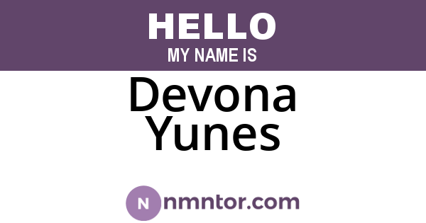 Devona Yunes