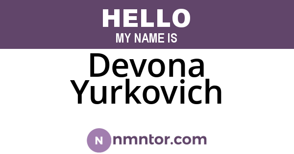 Devona Yurkovich