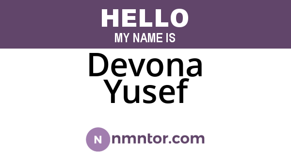 Devona Yusef