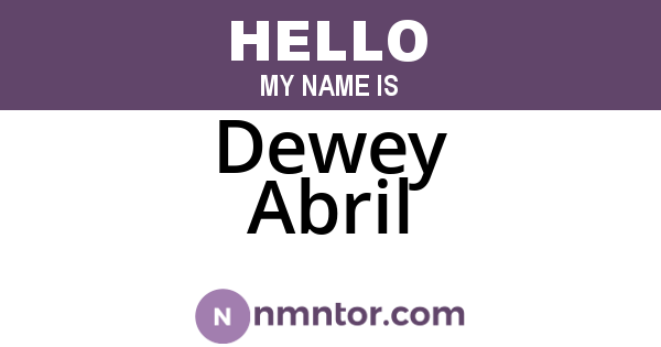 Dewey Abril
