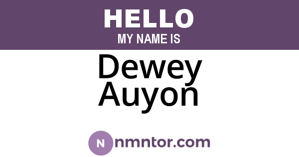 Dewey Auyon