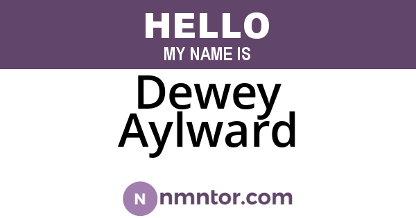 Dewey Aylward