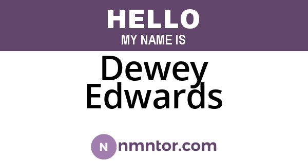 Dewey Edwards