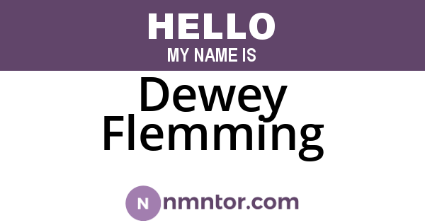 Dewey Flemming