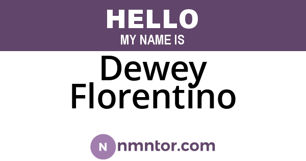 Dewey Florentino
