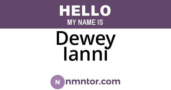 Dewey Ianni