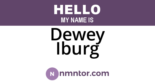 Dewey Iburg