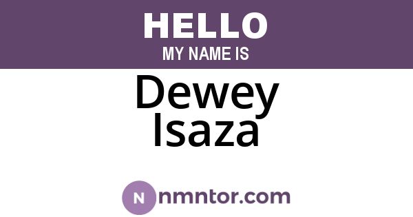Dewey Isaza