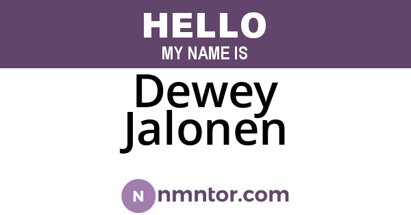 Dewey Jalonen