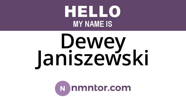 Dewey Janiszewski