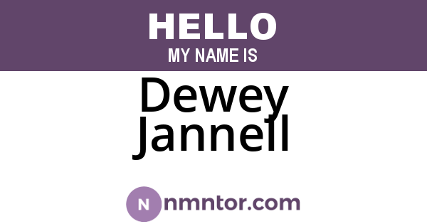 Dewey Jannell