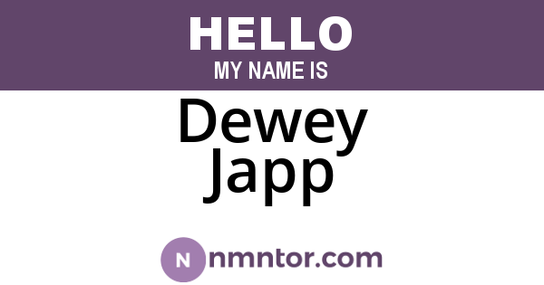 Dewey Japp