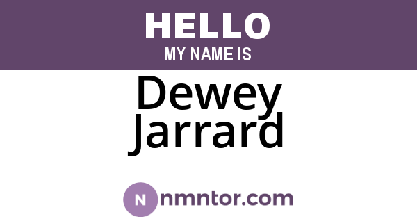 Dewey Jarrard
