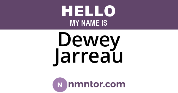 Dewey Jarreau