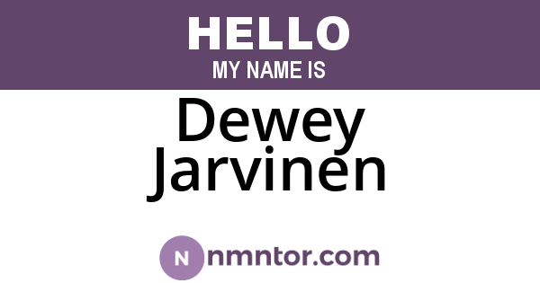 Dewey Jarvinen