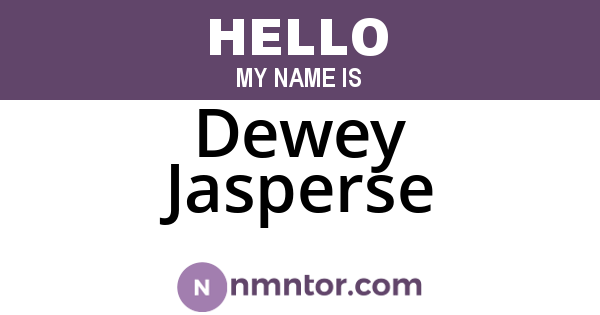 Dewey Jasperse
