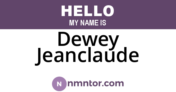 Dewey Jeanclaude