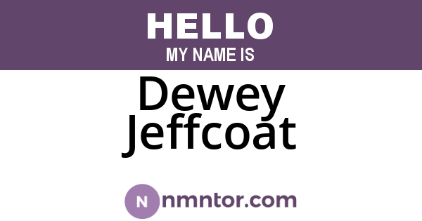 Dewey Jeffcoat