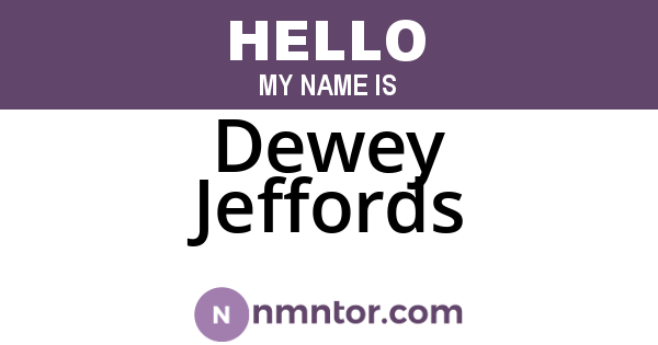 Dewey Jeffords