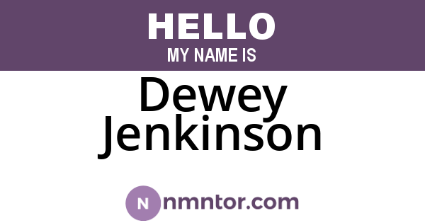Dewey Jenkinson