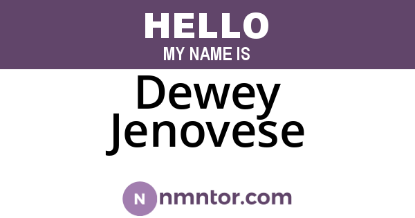 Dewey Jenovese