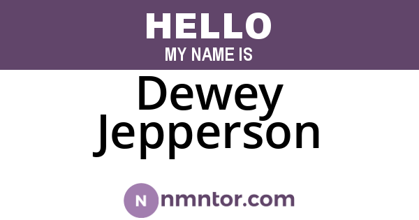 Dewey Jepperson